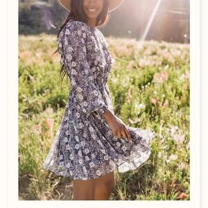 Rachel Parcell Floral Long Sleeve Dress
